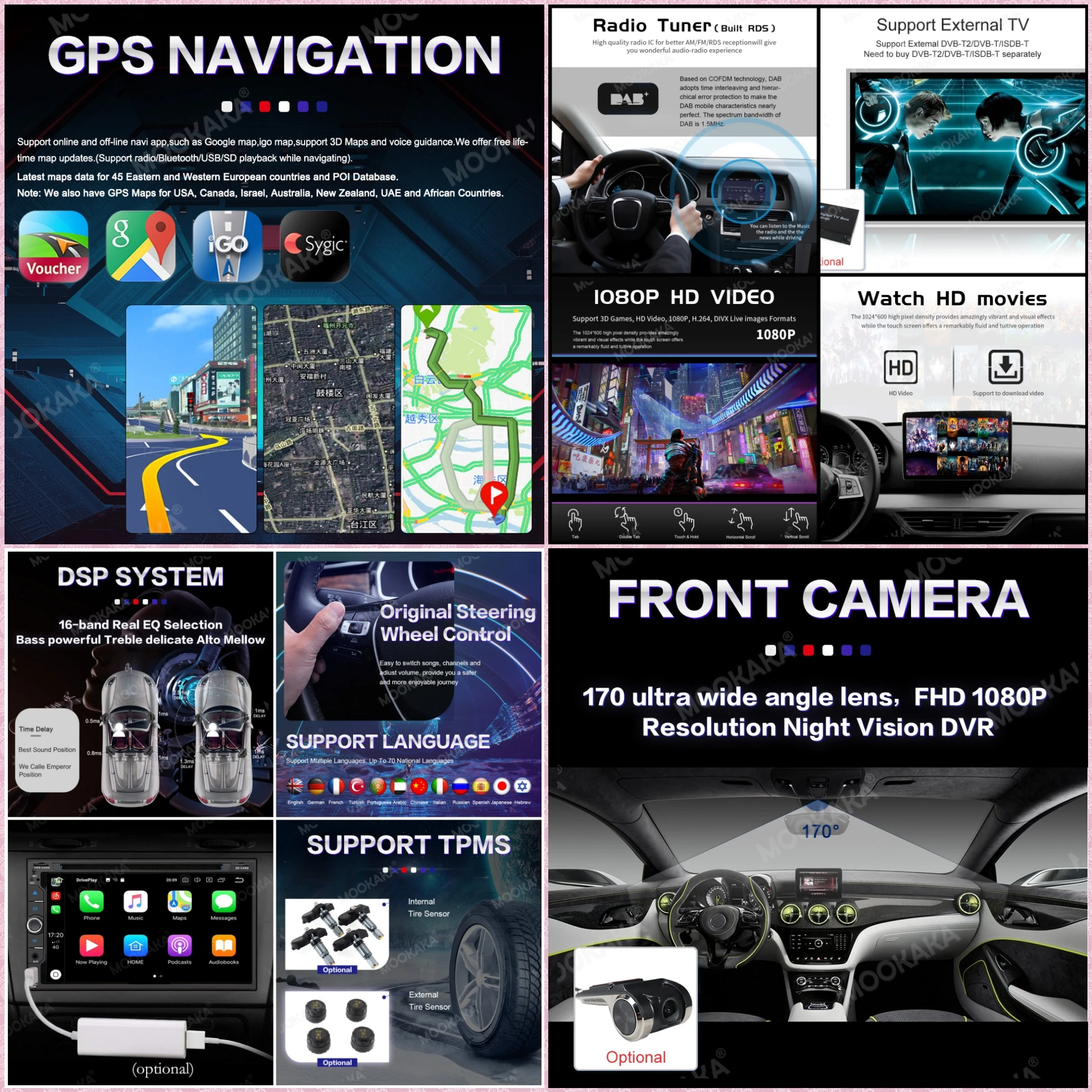 Android 10.0 64GB Masina jucător de radio de Navigație GPS Pentru Renault Clio 2017-2018 Player Multimedia, Radio stereo unitate cap video dsp