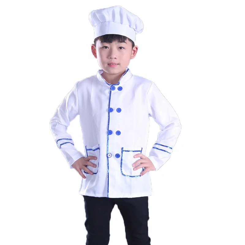 Copii Pălărie Bucătar Bucătar Uniformă Copii Chelner Restaurant Catering de Lux Seturi de Îmbrăcăminte Chef Costum pentru Petrecere de Adolescenți Cosplay Haine