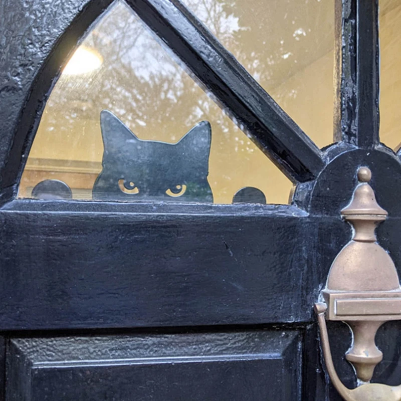 Negru Privire Pisica Grădină În Aer Liber De Decorare Cadou Masina De Ornament Din Metal Cu Ochiul Cat De Bijuterii Cadou Gard Pisica Meserii