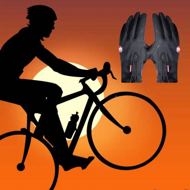 În Aer Liber Mănuși De Cald Sport Cu Bicicleta Mănuși De Cald Non-Alunecare Touch Screen Vânt Mănuși Căptușite Termică De Iarnă