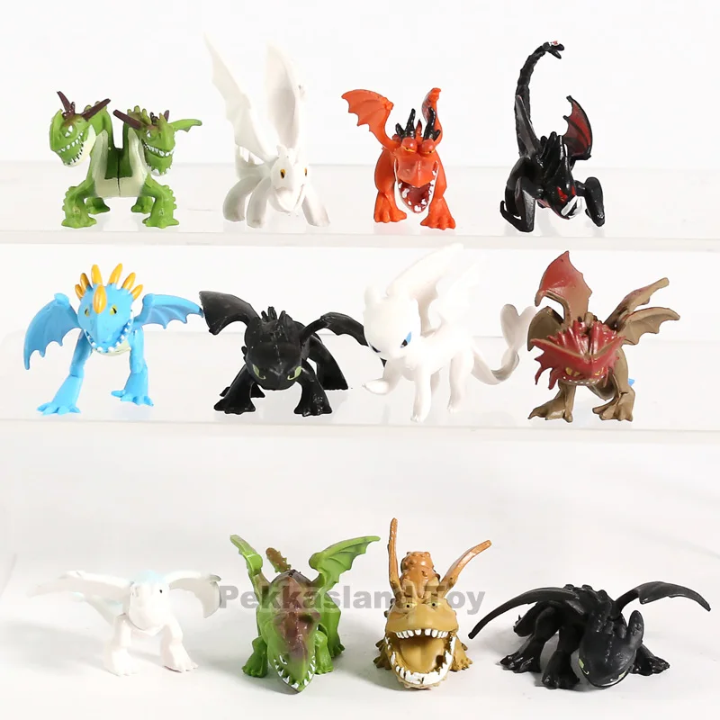 Cum Sa iti dresezi Dragonul 3 Lumina de Noapte Fury Toothless PVC Cifrele de Acțiune de Desene animate Bezzubik Anime Papusi Figurine Copii Jucarii Set