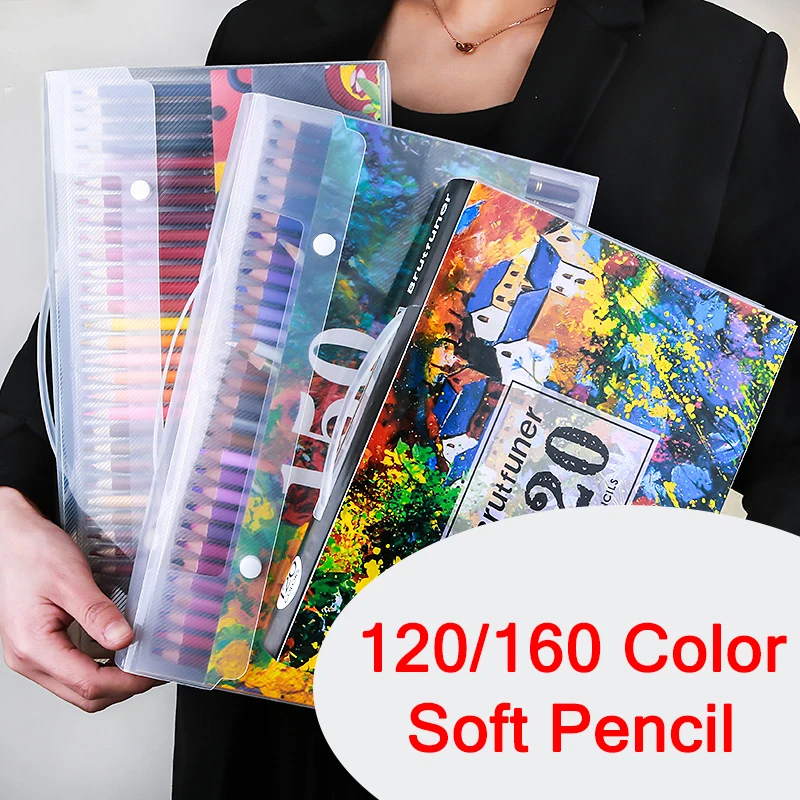 Brutfuner 120/160 Culoare moale Ulei de Creion Set de 150 de acuarelă, creion, Creioane de Colorat pentru Copii Skechers Elevii Desen cadouri