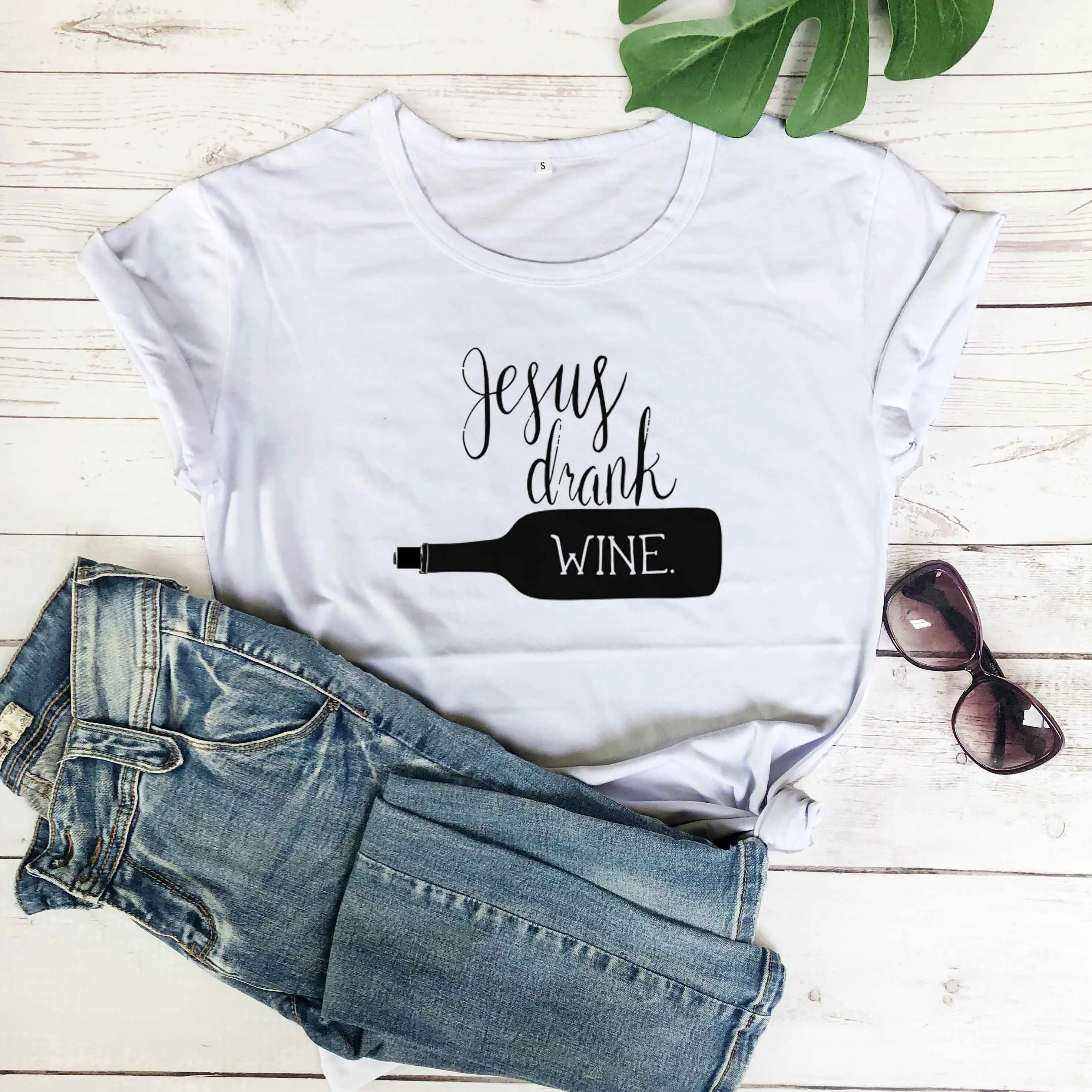 Isus a Baut Vin, tricouri haioase femei de moda unisex grafic credință Hipster botezul Creștin religie street style teuri art topuri