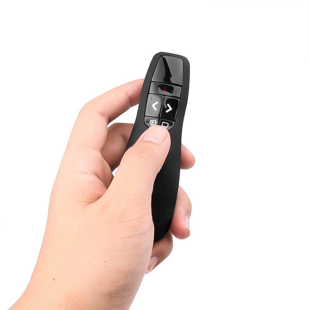 Kebidumei handheld Wireless Presenter R400 Receptor Pointer Caz de Control de la Distanță cu Laser Rosu Pix Negru Sosirea confortabil