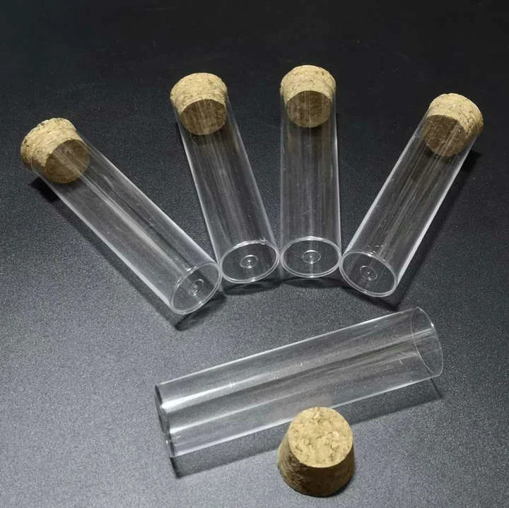 50pcs/lot 25x95mm fund Plat din material Plastic Tub de Testare cu dopuri de pluta pentru tipurile de sticlărie de Laborator