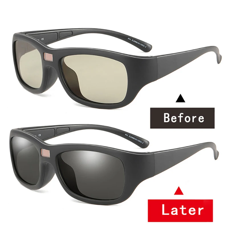 Fotocromatică ochelari de soare barbati cu polarizate len tranziție ochelari de decolorare schimba culoarea UV400 femei Cameleon soare glassses