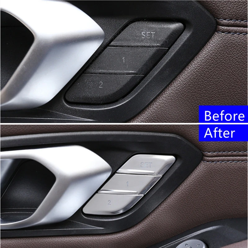Auto Styling Reglarea Scaunului Butoane de Memorie Paiete Decor Decalcomanii Pentru BMW Seria 3 G20 G28 2020 ABS Auto Accesorii de Interior