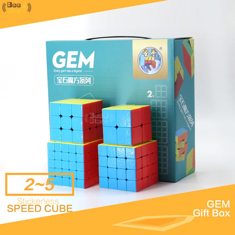 Shengshou GEM 1buc& 4buc/Set 2x2 3x3 4x4 5x5 Magic Cube 3x3x3 4x4x4 5x5x5 2x2x2 Puzzle Cub Cutie de Cadou Jucărie de Învățământ