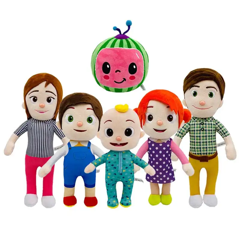 6pcs/set Cocomelon Jucării de Pluș Umplute Super Copilului de Familie CoCoMelon JJ Sora Tata Mama Jucării Educative Pentru copii de Craciun cadou