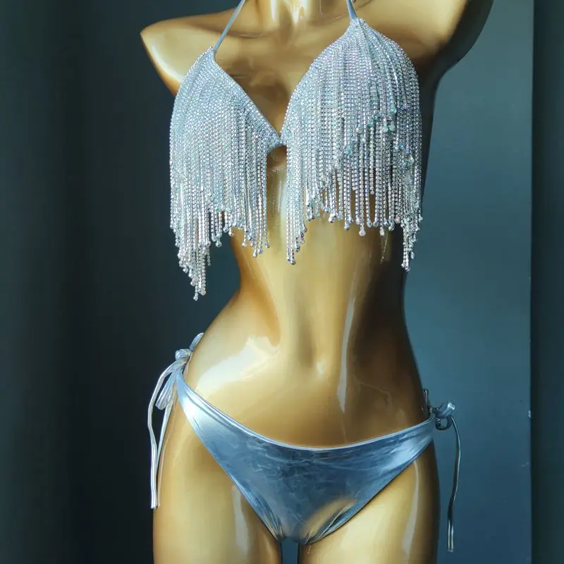 Cele mai noi 2020 cristal bikini cu diamante costume de baie biquini diamant bikini beachwear populare costum de baie stras costume de baie bikini