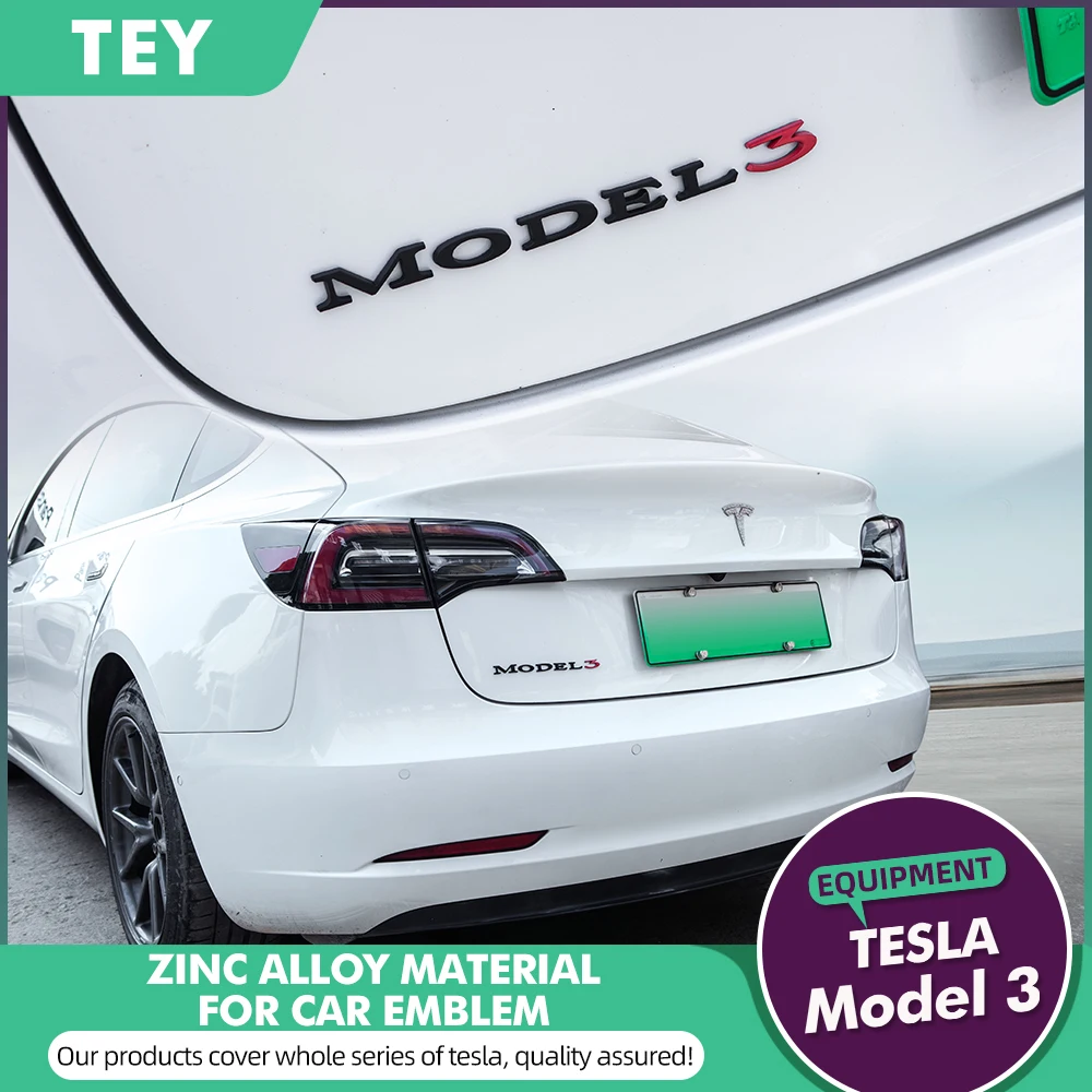 TEY Model3 SpaceX Autocolant Pentru Tesla Model 3 Litere Coada Scrisoare Autocolant Accesorii Auto 2020 Model Trei Y Model X S Accesorii