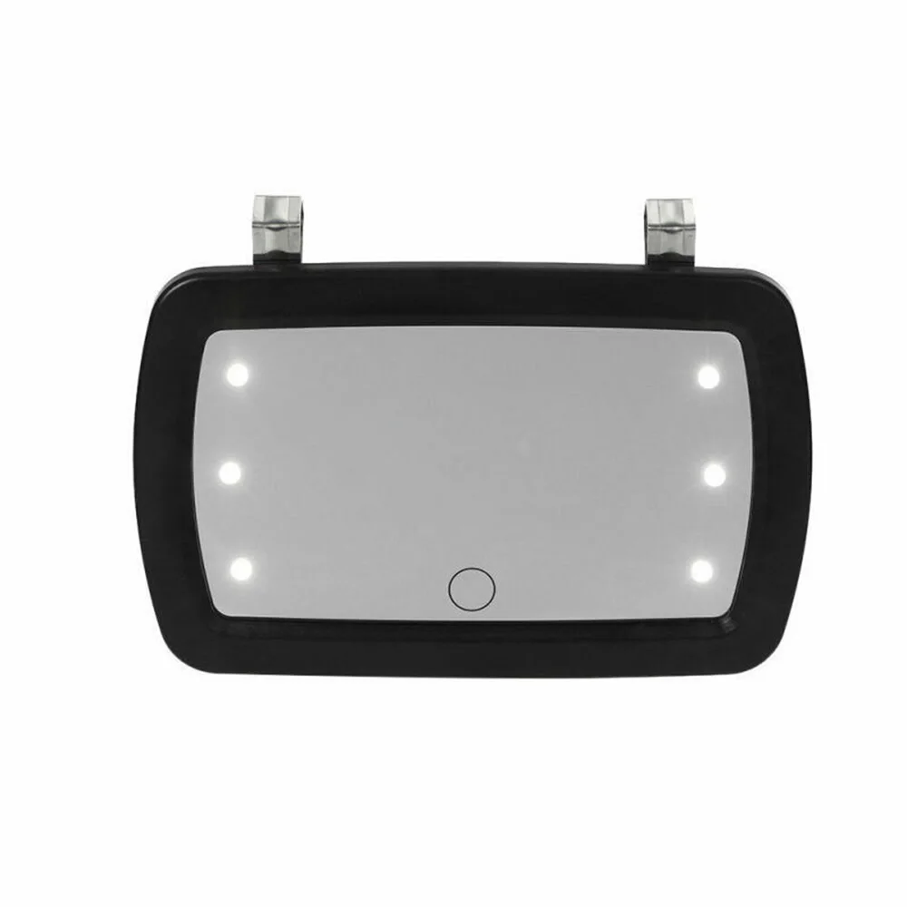 1 buc 6-LED iluminat Oglindă Neagră Clip Pe Parasolar Pentru Masina /Camion/Auto Convenabil Interior Înlocuire