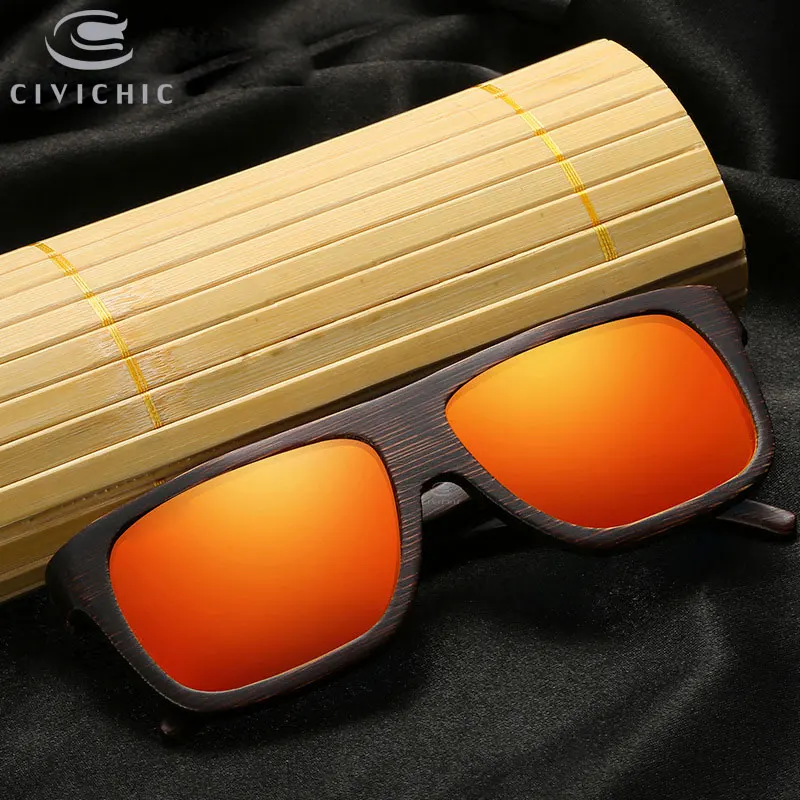 CIVI CHIC Lemn Polarizat ochelari de Soare Femei Barbati Brand Designer de Bambus Gafas De Sol HD Conducere Ochelari Zonnebril Femei UV400 KD029
