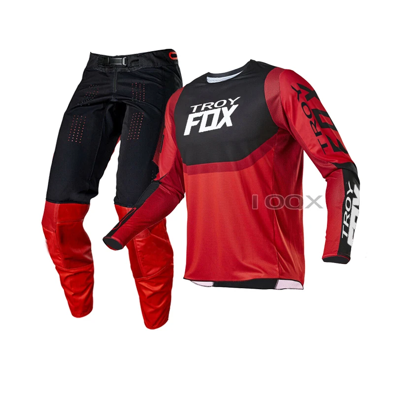 Transport gratuit 2021 Troy Fox MX/ATV-uri de Curse 360 Voke Jersey Pantaloni Motocross Adult Gear Combo SX DH Biciclete Murdărie Off-Road Costum