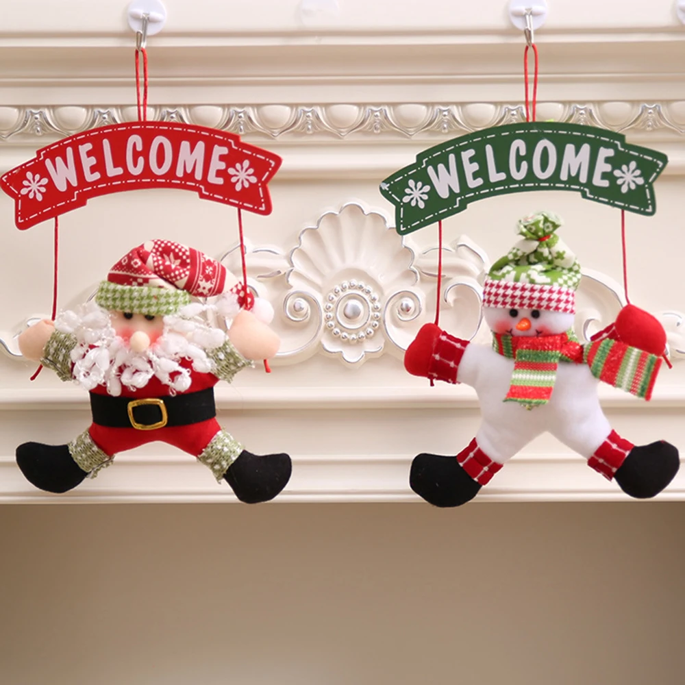 Crăciun Fericit Decoratiuni Pentru Casa 2020 Ornamente Ghirlanda De Anul Nou, Noel Pridvor Semn Xmas Ușă Decor Pânză Agățat Navidad Cadouri