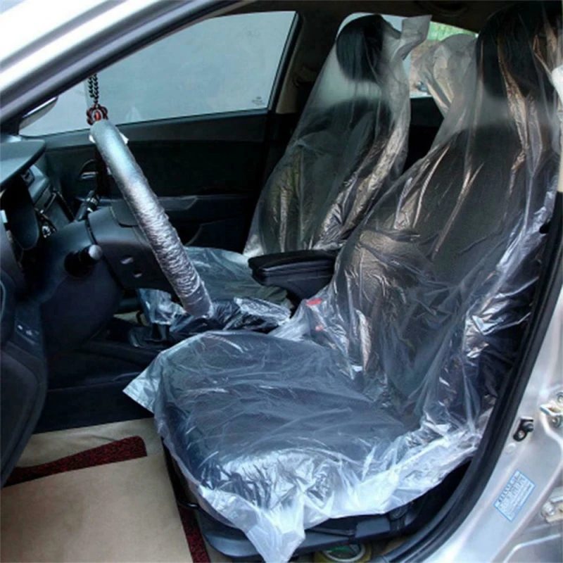 100buc Unică folosință Huse Auto Automobile Vehicul de Plastic de Unică folosință Huse Auto Protectoare Mecanic cu Valet Rola Clar