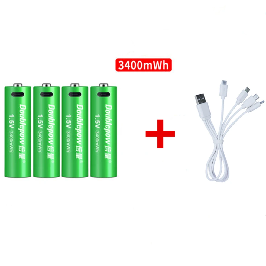 Noul 1.5 v 3400mWh AA baterie reîncărcabilă USB AA baterie reîncărcabilă litiu rapid de încărcare prin Micro USB cablu