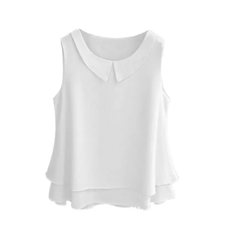 De Vară 2020 Noua Moda Rochie Fără Mâneci De Mari Dimensiuni Bluza Șifon Bluza De Culoare Solidă De Înaltă Calitate, Fara Miros Vrac Top Casual