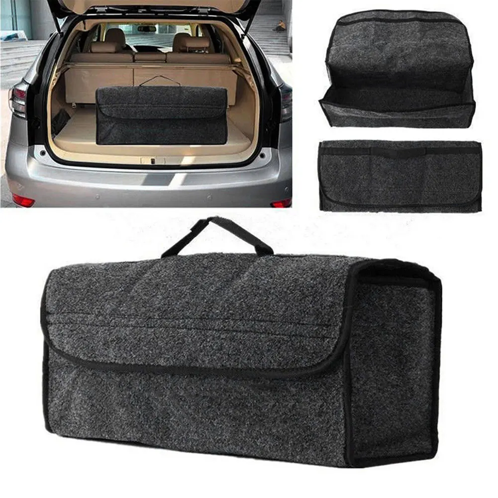 Pliabil portabil Auto Sac de Depozitare Simțit Pânză Portbagaj Organizator Pliabil SUV Auto Interior, Curatare Recipient Saci de Box TD326
