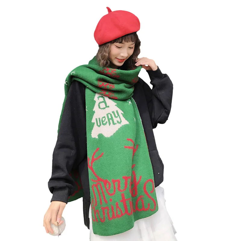 2020 Lux femei Eșarfă de Cașmir Crăciun Cald Tricotate Sălbatice Șal Eșarfă Lungă Lady brand de lux Toamna Și Iarna Moda Eșarfă
