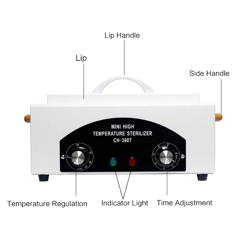 300W CH-360T Nail Art Echipamente de Înaltă temperatură Sterilizator Salon de Unghii de Arta Instrumente Sterilizator Cutie Autoclavă Igienizare Cutie