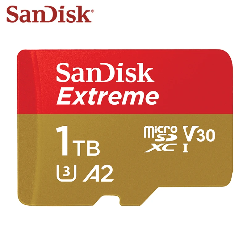 Flash SanDisk Card de 1 TB, TF Card de 512 GB Micro SD Card A2 Mini Card de Memorie de 4K U3 V30 C10 Mare Viteză Original