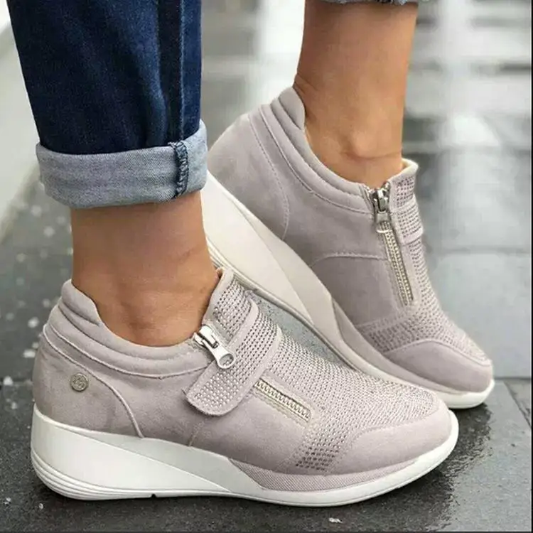 Pantofi Femei Cârlig Buclă Mică Adâncime Adidas Med Pene Toc Pantofi De Sex Feminin, Femeile Vulcaniza Pantofi Respirabil Confort Casual Pantofi Pentru Femei