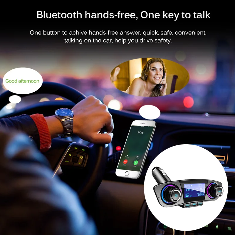 JINSERTA Auto MP3 Player Dual USB bluetoorh Transmițător FM Aux Modulator Bluetooth Handsfree Car Kit Audio cu Încărcare Inteligentă