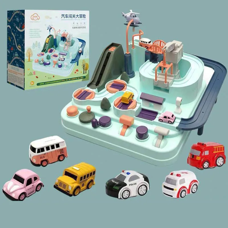 Copilul Piste de Curse Vagon de Jucării Eco-friendly Manual de utilizare Masina de Aventura Piese Jucarii Educative Jocuri de Masă pentru Copii Cadouri