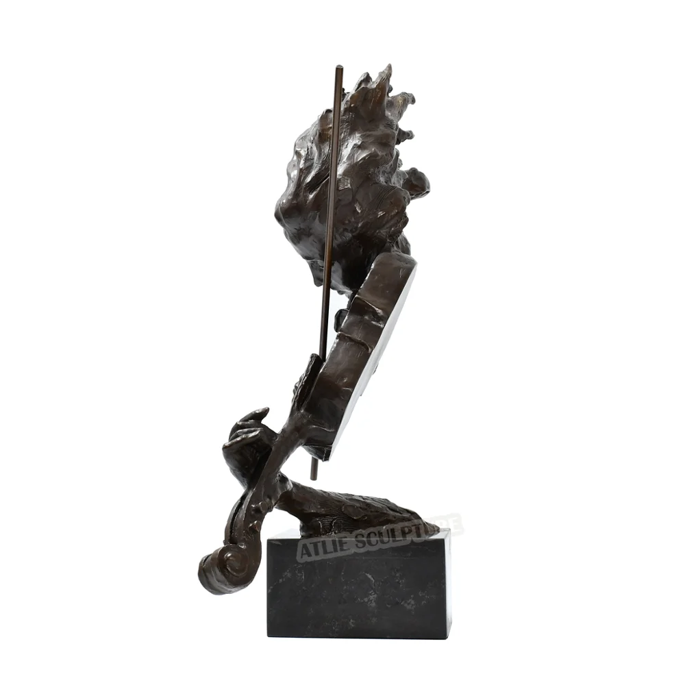 Violonistul Bust De Bronz Sculptura De Vest Violonistă, Statuia Muzica De Artă Mari Vila Superba Accesorii Pentru Decor