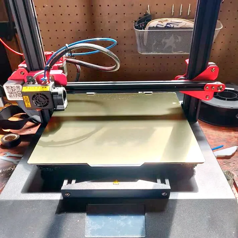 ENERGIC Noi 254x254mm Primăvară Tablă de Oțel de Căldură Pat Aplicate PEI Flexibil Construi Placa + Baza Magnetica Pentru Tronxy Imprimantă 3D Piese