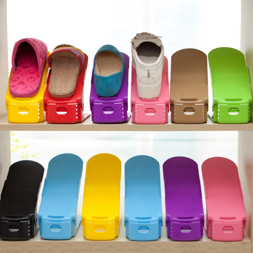 10buc Reglabil organizator pantofi Shoe Rack de Stocare Dublu Strat Rack Suport economie de Spațiu de Cabinet Instrumente de Pantofi, Cuier cutia de pantofi