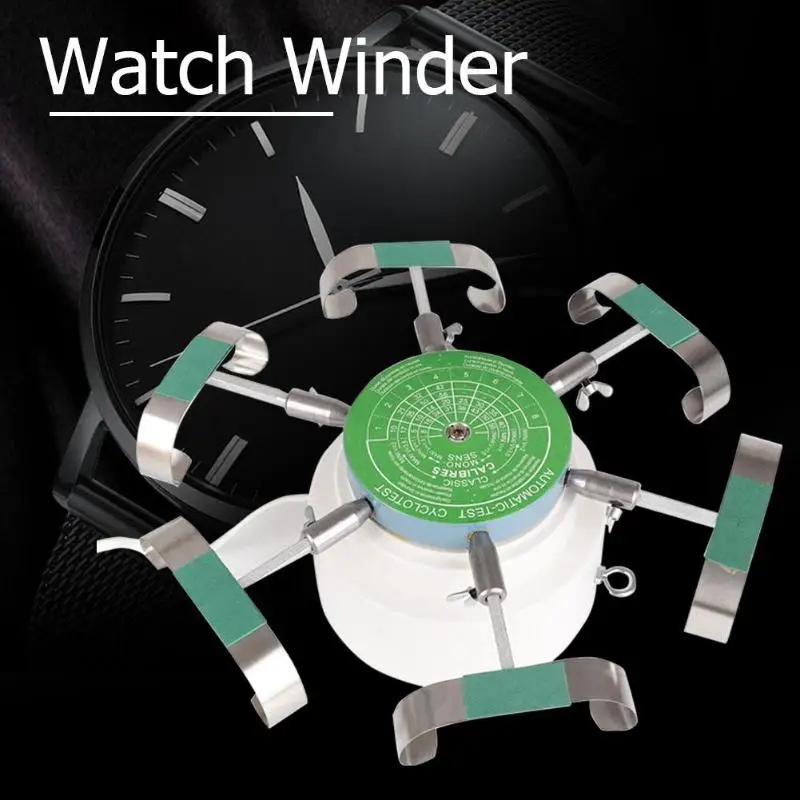 110/220V 6 Arme Automate Watch Winder Cyclotest pentru Vizionarea Tester Reloj de Reparații de Instrumente de Instrumente de Ceasornicar