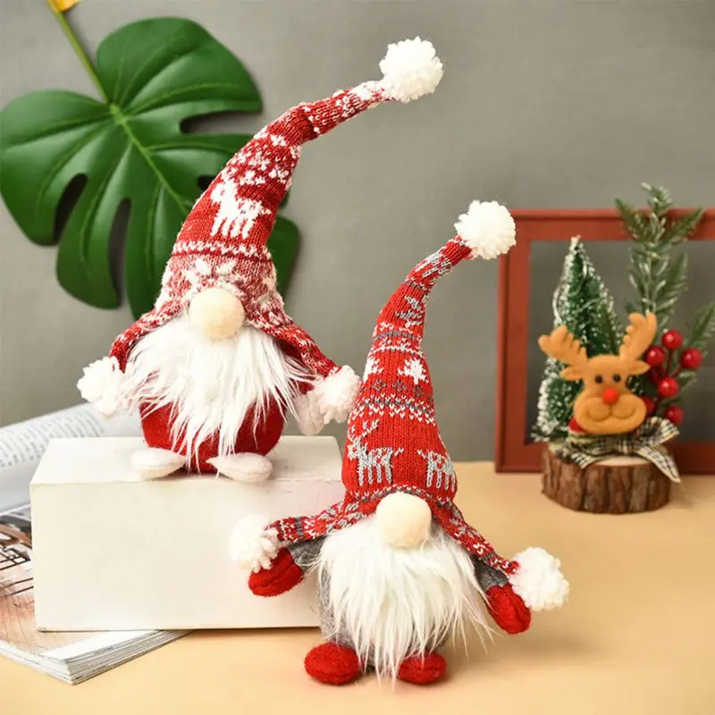2021 Nouă Ani Cadou Gnome Papusa Postura De Chip Suedeză Santa Tricotate În Picioare De Crăciun Decorare Copac Xmas Decor Rudolph