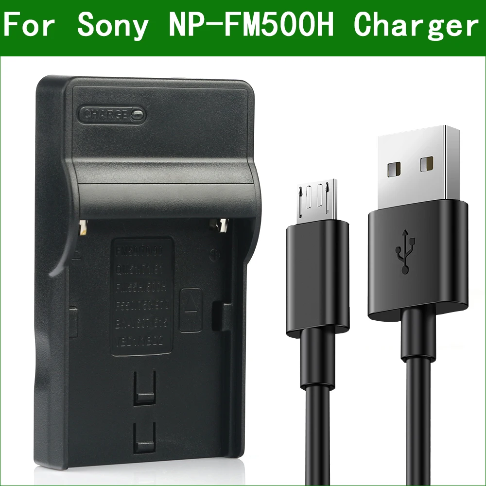 NP-FM500H FM500H NPFM500H USB Încărcător de Baterie pentru Sony DSLR-a300 a200 a350 a450 a500 a550 a560 a580 a700 a850 a900 a77II a99II