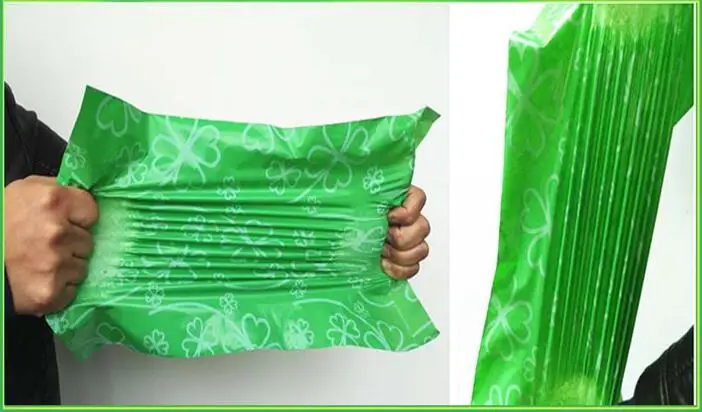 50pcs Verde din Plastic rezistent la apa ghiozdane Auto-Adeziv Sigiliu Sac de Depozitare Material Mat Plic Mailer Poștale de Corespondență Saci