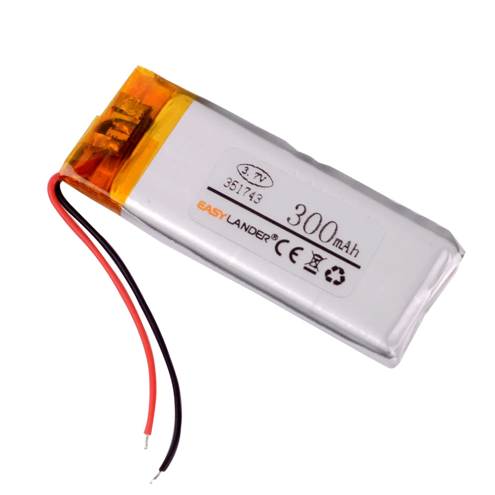 351743 3.7 V 300mAh baterie Reîncărcabilă Li-Polimer Baterie Pentru punctul de lectură pen recorder MP3 difuzor jucarii bluetooth capete 351745 351645