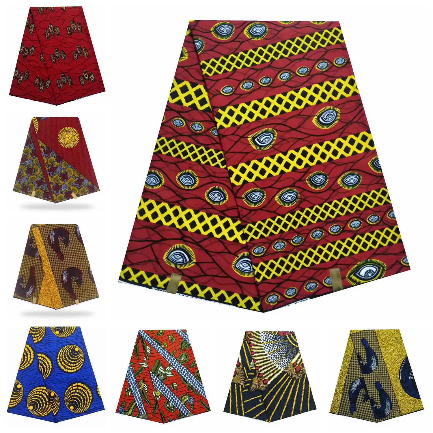Cele mai recente Bumbac Veritabil Ceara Tissus Tesatura 6yard Nigerian Tissus Ceara Material Original de Inalta Calitate Pagne 2020 Nou Tissus Tesatura