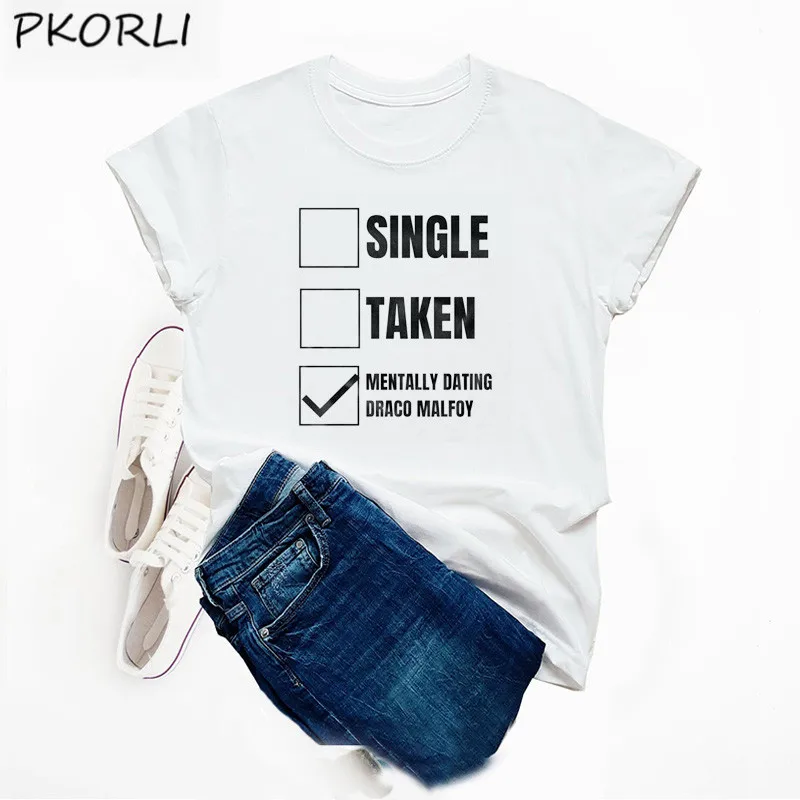 Mental Dating Draco Malfoy Tricou Femei din Bumbac Print Grafic T Shirt Harajuku Unisex Supradimensionat Tricou Picătură de Transport maritim