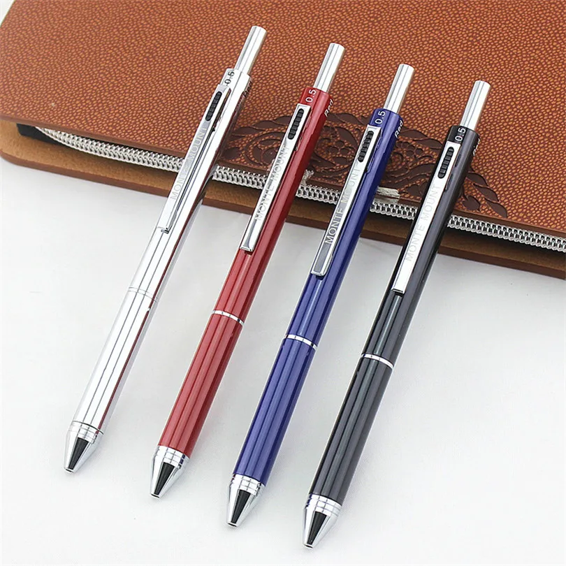 4buc 4-in-1 Multicolor pen - Metal Casetat - Negru , Albastru , Rosu pix și creion 0.5 mm