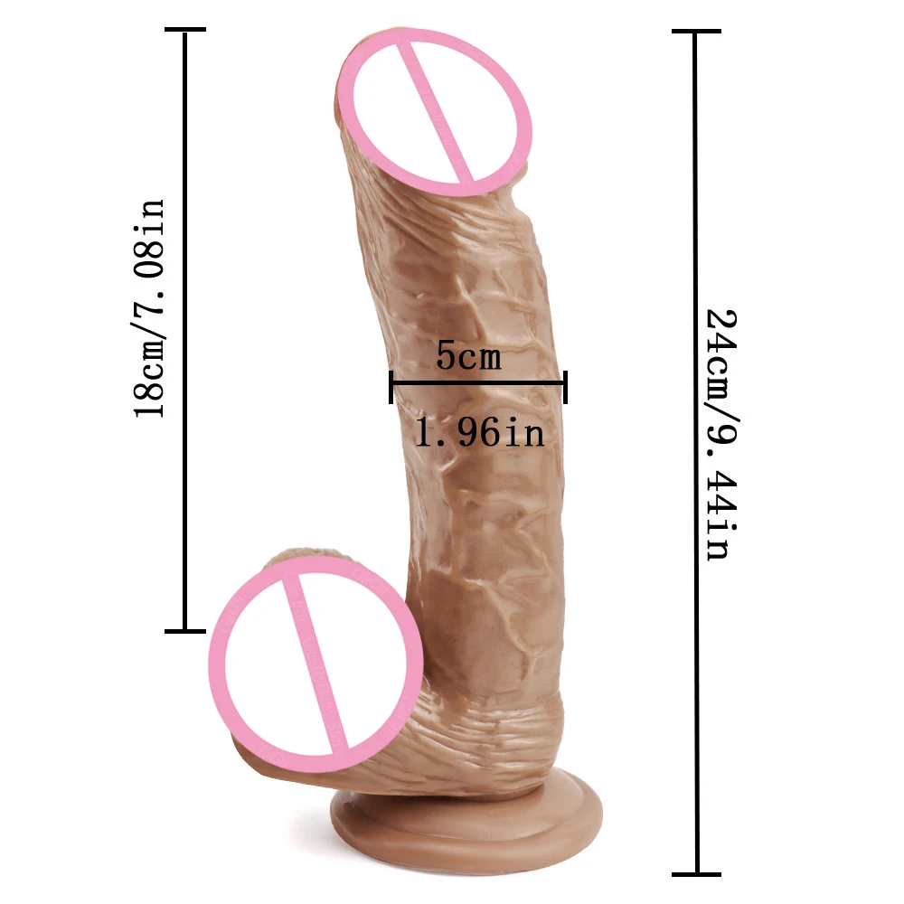 CPWD Carne Timp Dildo-uri de Mari Dimensiuni 24*5 cm Mare Dong vibrator Anal Pula Mare Dildo Realist Dick Femeile Adulte Erotic Introduce Sex Produs