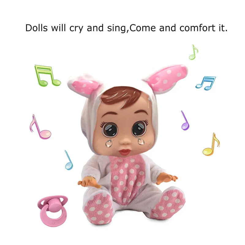 Muzica Magic Lacrimi Plângând Copii Papusa De Silicon Renăscut Baby Dolls Jucărie De Învățământ Cadouri Jucarii Pentru Copii