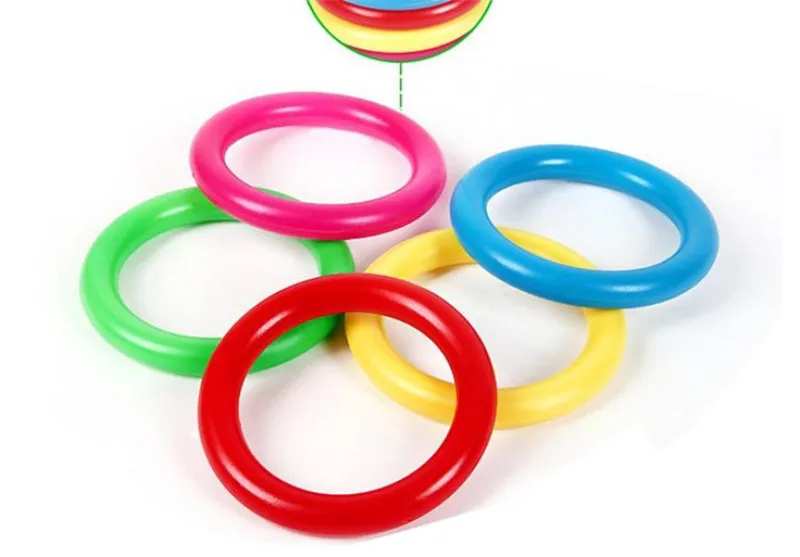 Inel nou Inelul de Plastic Ring Toss Quoits Grădină Joc Jucării de Piscină în aer liber, Divertisment Set 2019 Jucării pentru Copii