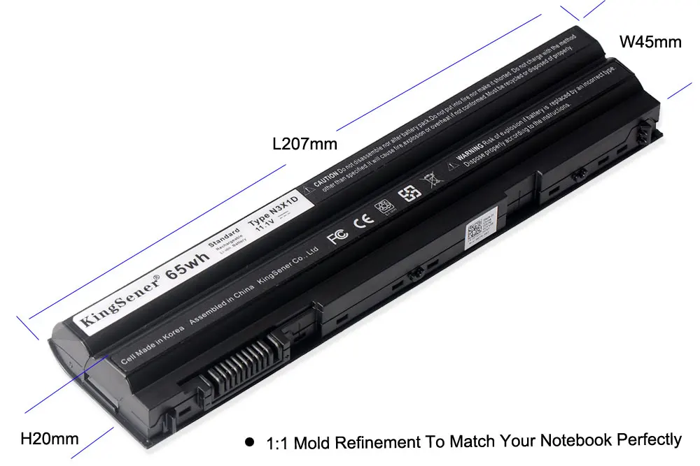 KingSener Coreea de Celule N3X1D Bateriei Pentru Dell Latitude E5420 E5430 E5520 E5530 E6420 E6520 E6430 E6440 E6530 M5Y0X HXVW T54FJ