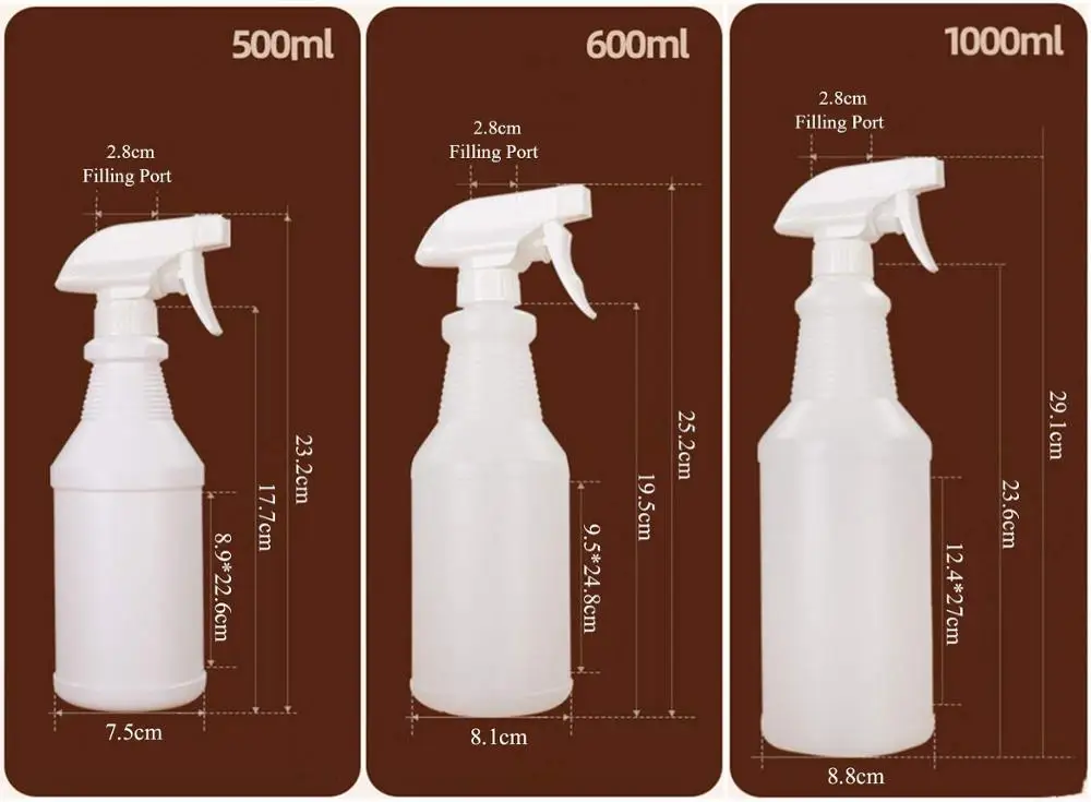 Artracyse Goale Sticle de Spray de 500/600/1000ml Reglabil Cap de Pulverizare Ceață Plastic Sticla cu Pulverizator pentru Soluții de Curățare de Grădinărit