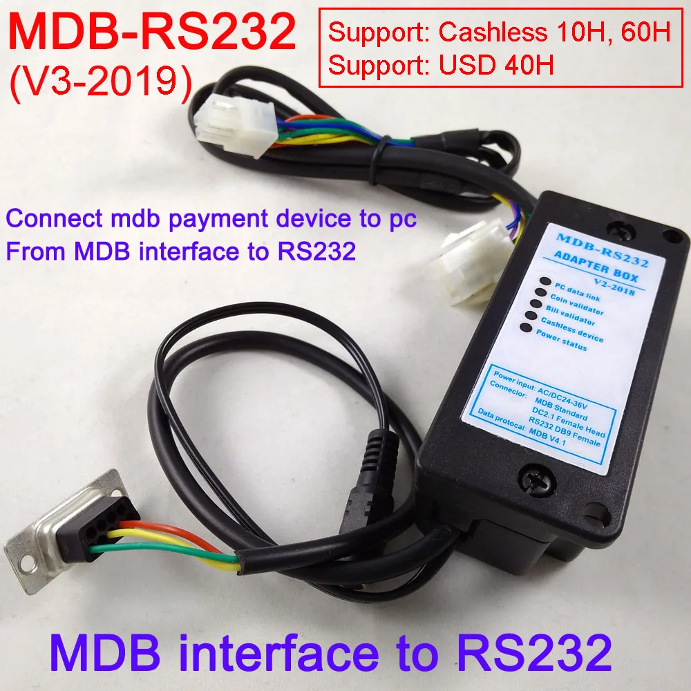 Noi 2019 MDB-RS232 MDB dispozitiv de plată pentru PC RS232 converter (Suport MDB validator de monede,acceptor de bancnote,fără numerar și USD dispozitiv)