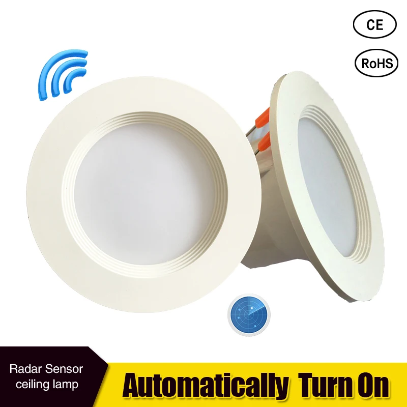 Radar Senzor de Mișcare LED Downlight 5W 7W Încastrat Plafon Lampă 110/220V Bec cu Led pentru living hotel Interioară lumina Reflectoarelor