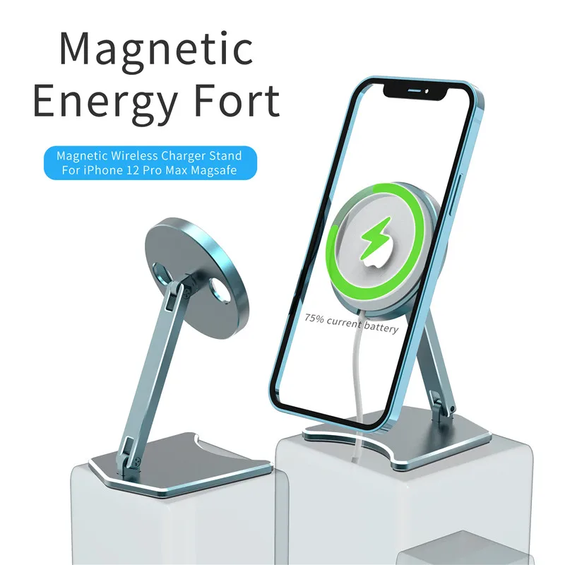 Tkey Desktop Stand Magnetic Wireless de Încărcare de Telefon de Bază Titularul de Telefon Mobil Suport de Montare pentru iPhone 12Pro Max 12Mini 12