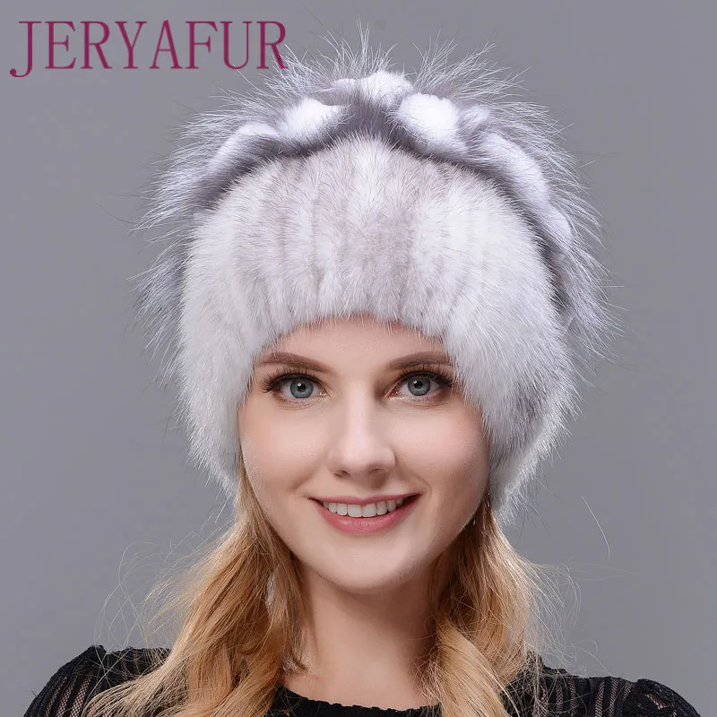 Femei caciula de blana pentru iarna natural iepure rex blană de vulpe căciulă rusească de blană de sex feminin pălării de moda noua capac de cald capac