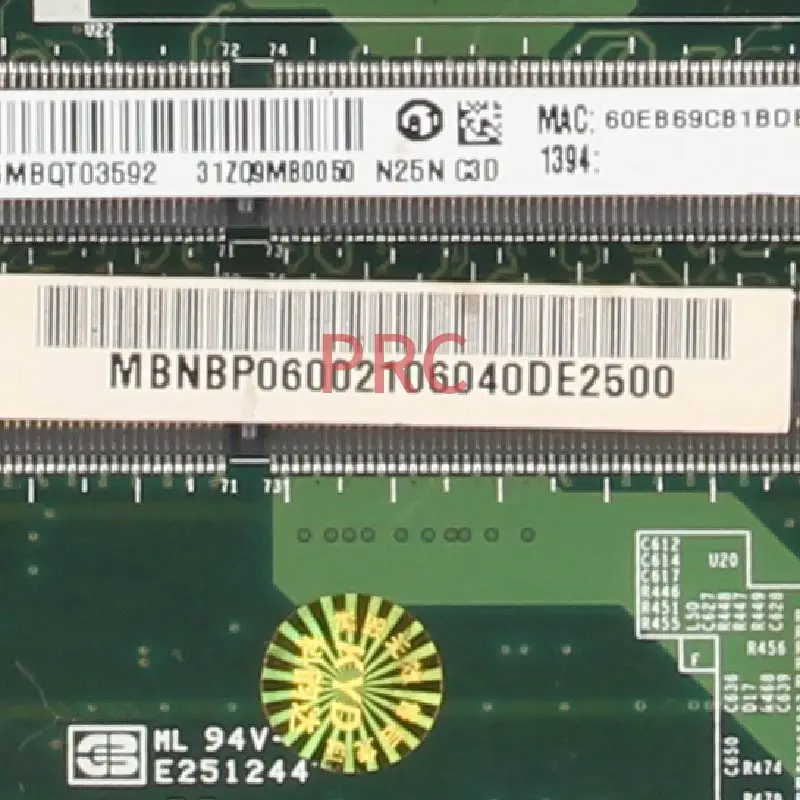 MBR9Y0600 Pentru ACER Aspire 4738 Notebook Placa de baza DA0ZQ9MB6C0 HM55 DDR3 Laptop placa de baza